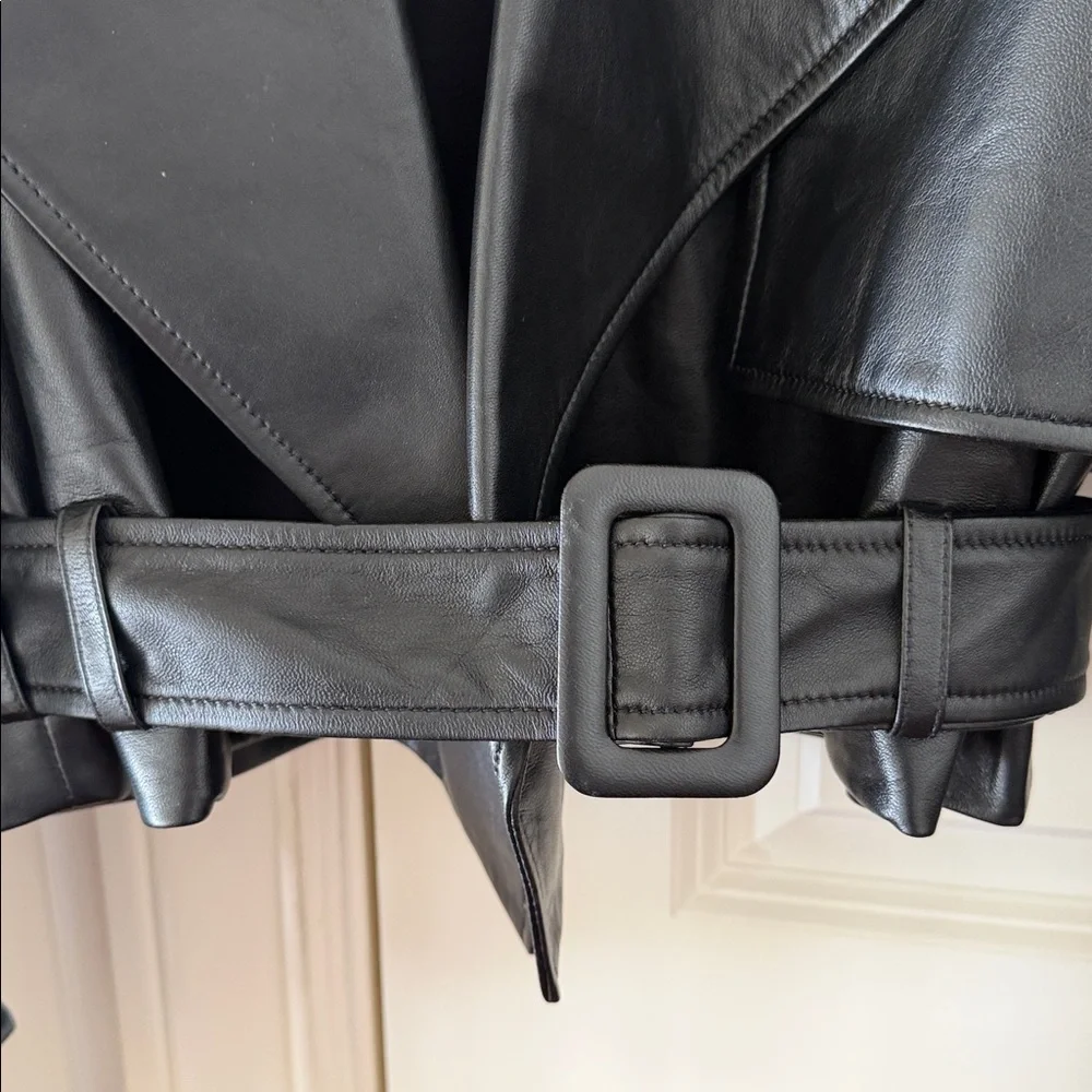 Nour Hammour Black Leather Jacket - Picture 5 of 10